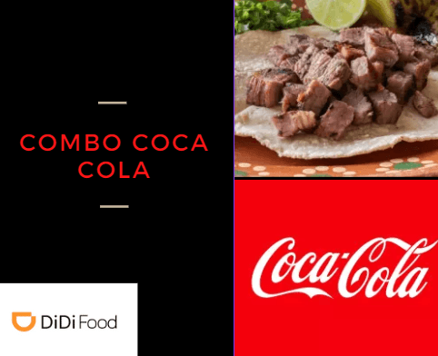 Combo Coca 4 tacos de asada