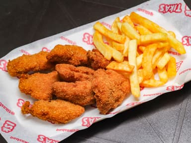 Chicken Pops con Papas a la Francesa