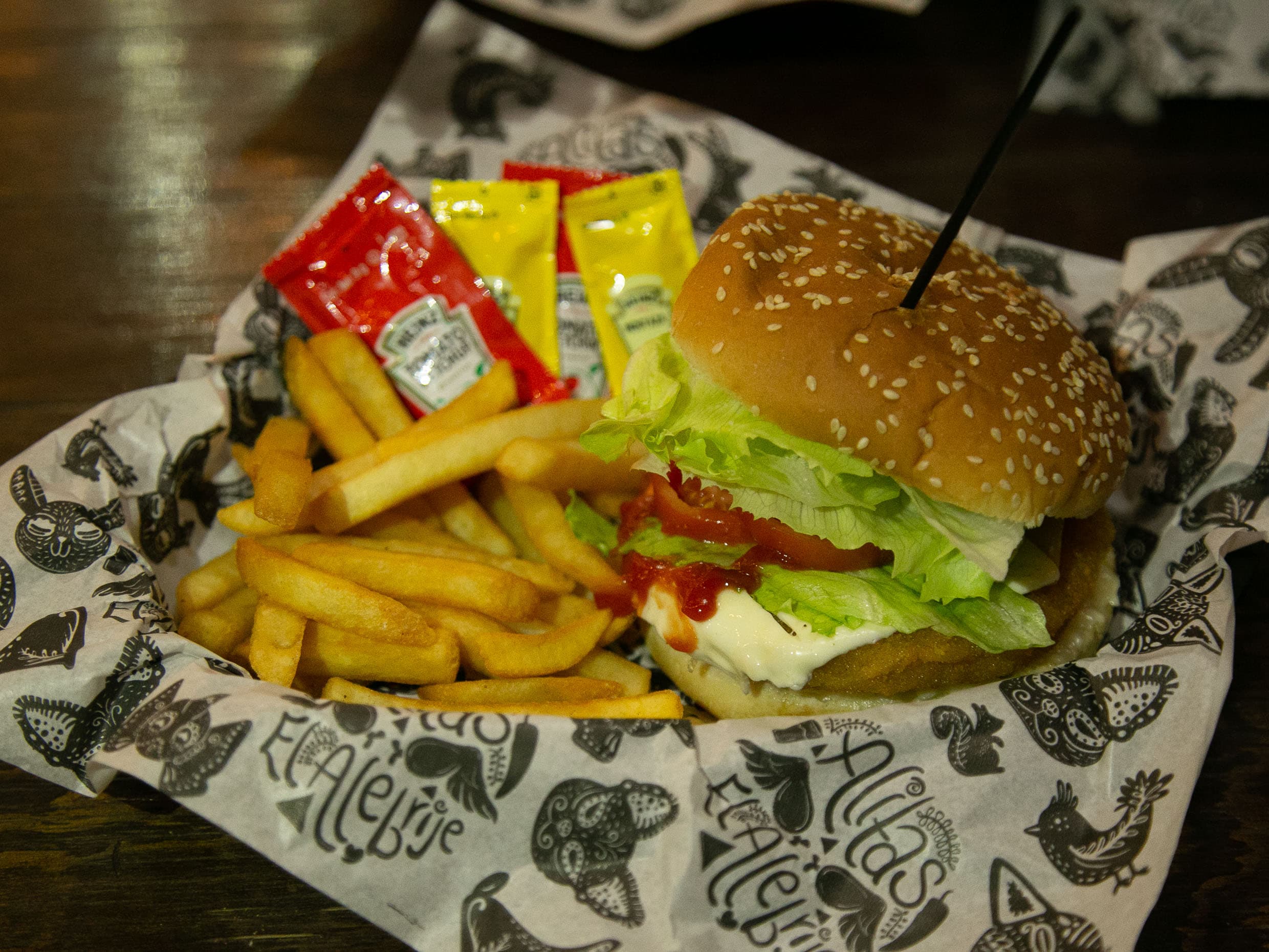 Hamburguesa de Pollo Sencilla