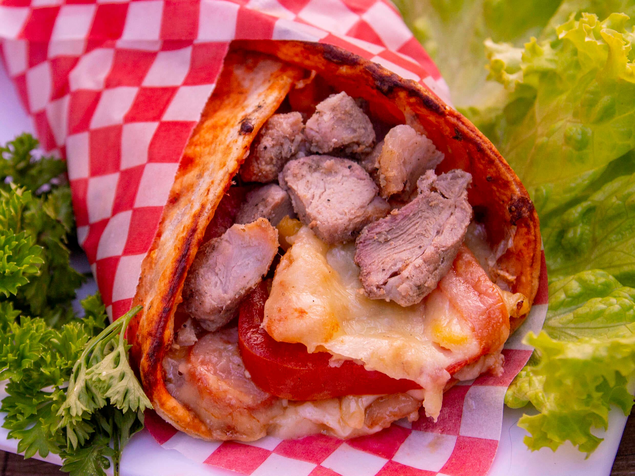 Wrap de Pernil de Cerdo