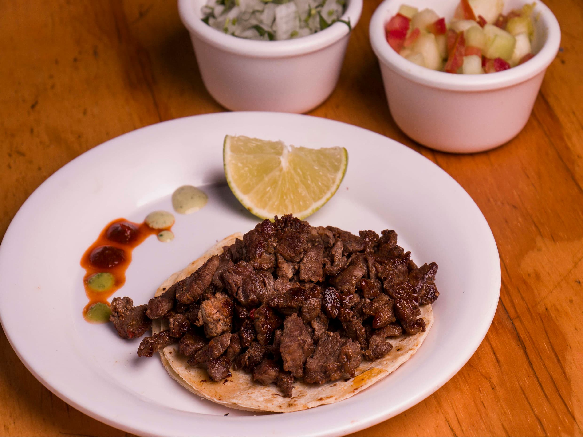 Chuleta Con Tocino (2 Takos)