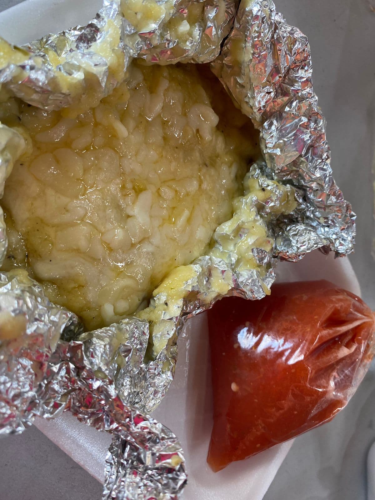 Papa rellena de Queso