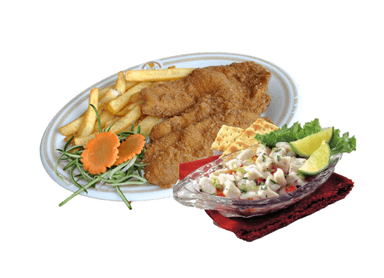 Nuevo: Filete de Pescado + Ceviche de Corvina