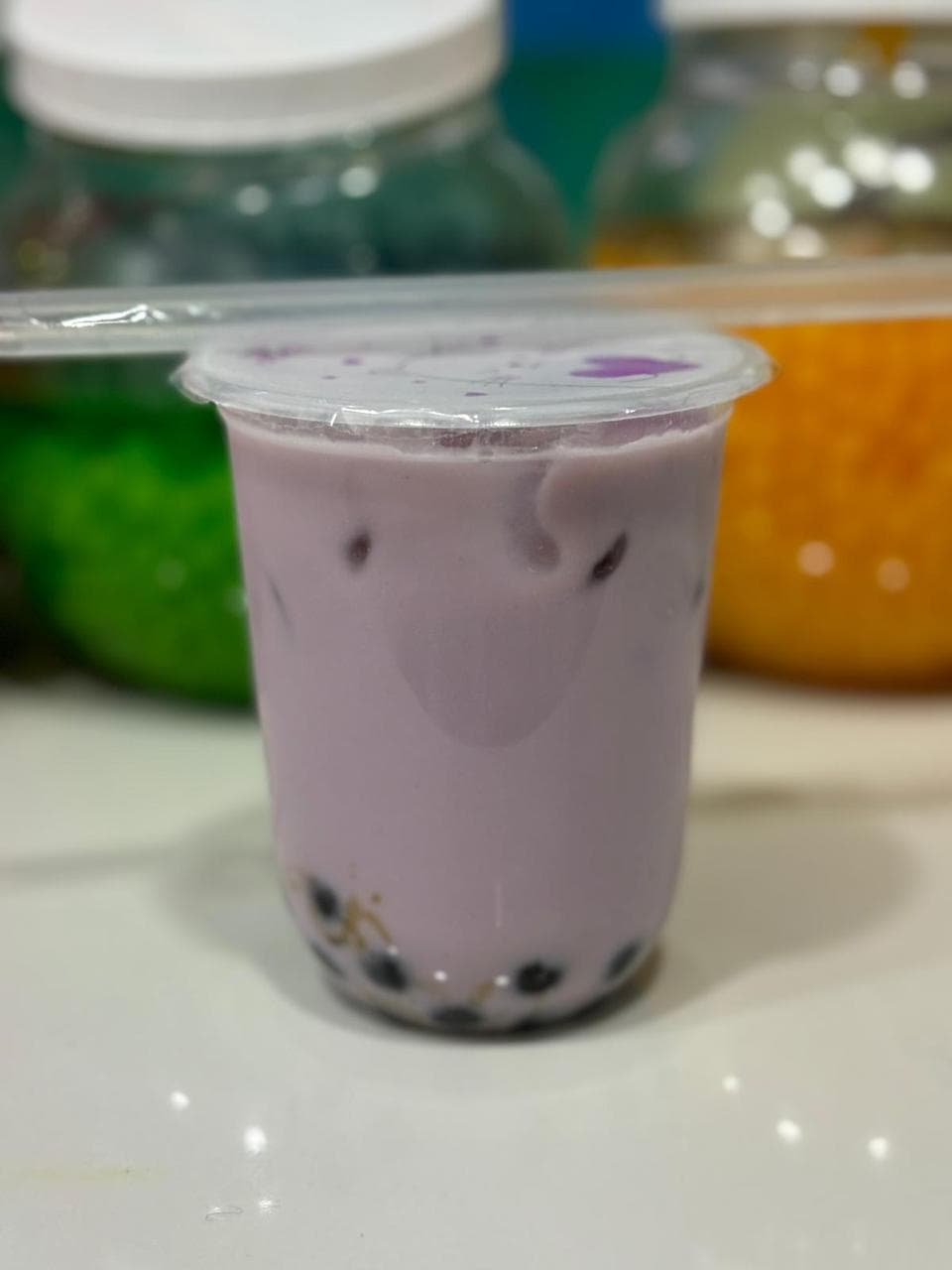 Taro con Perlas de Tapioca
