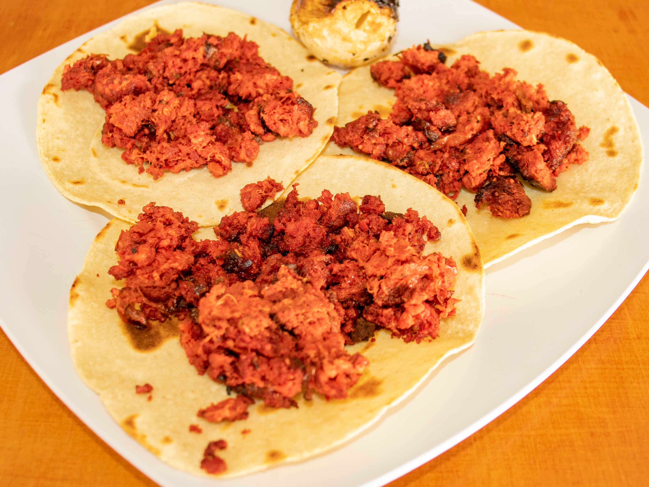 taco de chorizo
