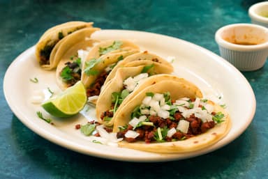 Orden de 4 Tacos de Chorizo sin Queso