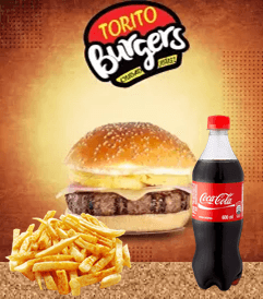 Hamburguesa Super Texana + Papas + Coca Cola