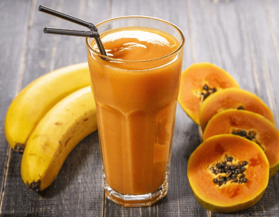 Jugo de Banano, Papaya y Naranja