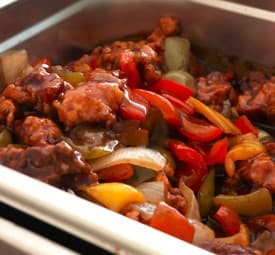 Platillo Pollo Agridulce Con Arroz