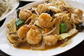 Chop Suey salsa  con Camarones y verduras