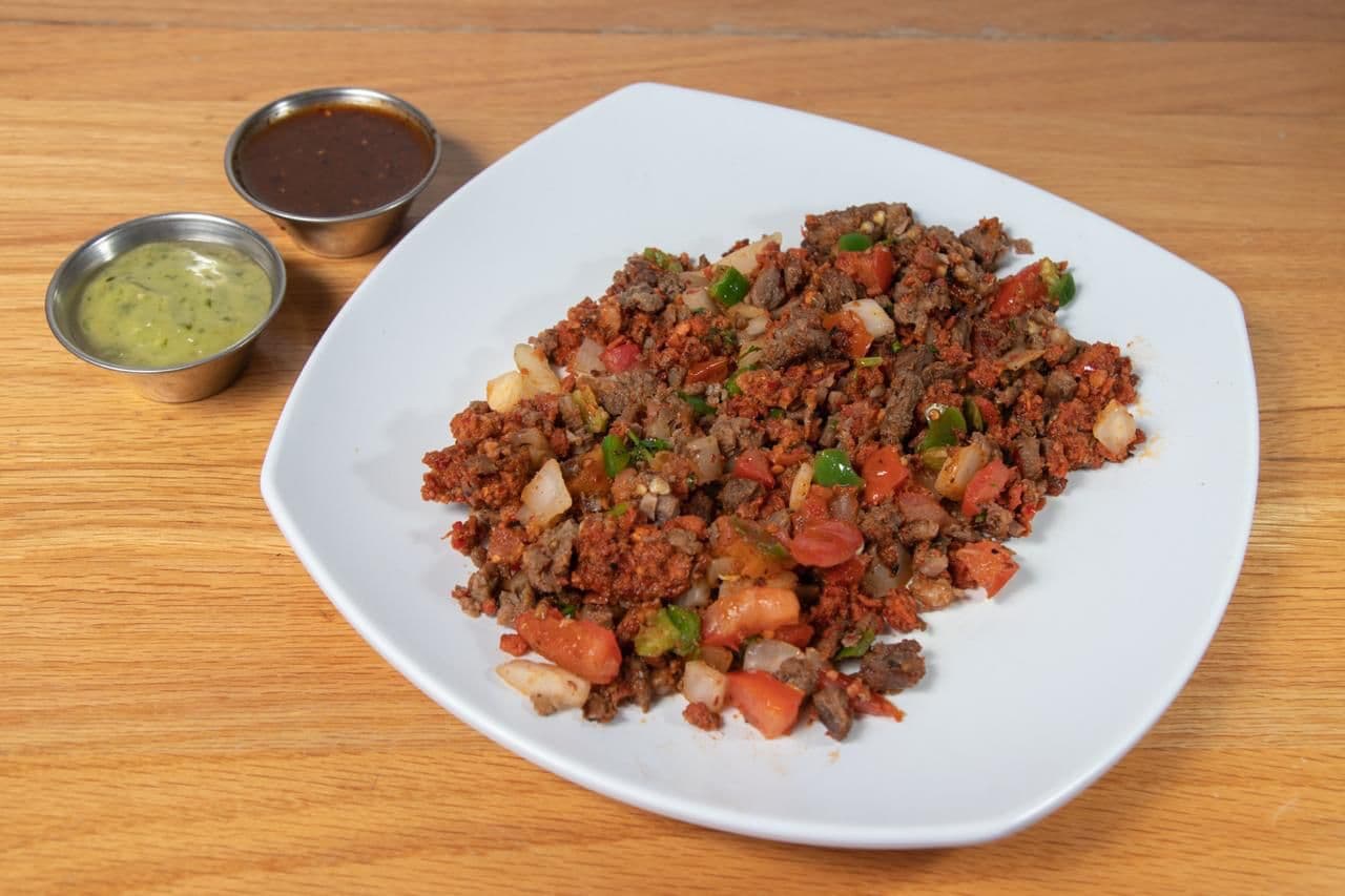 Tacos de Chorizo, Carne y Queso
