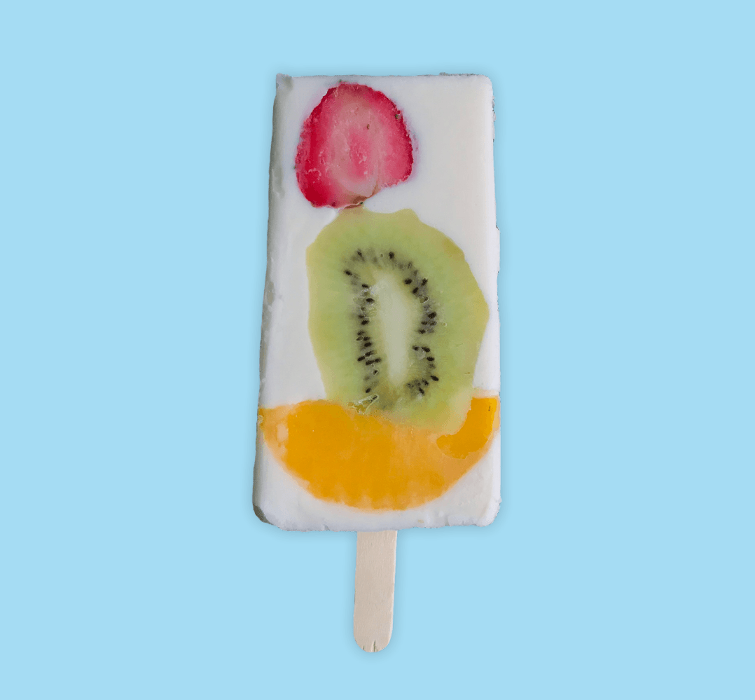 Paleta de Kiwi Fresa y Durazno