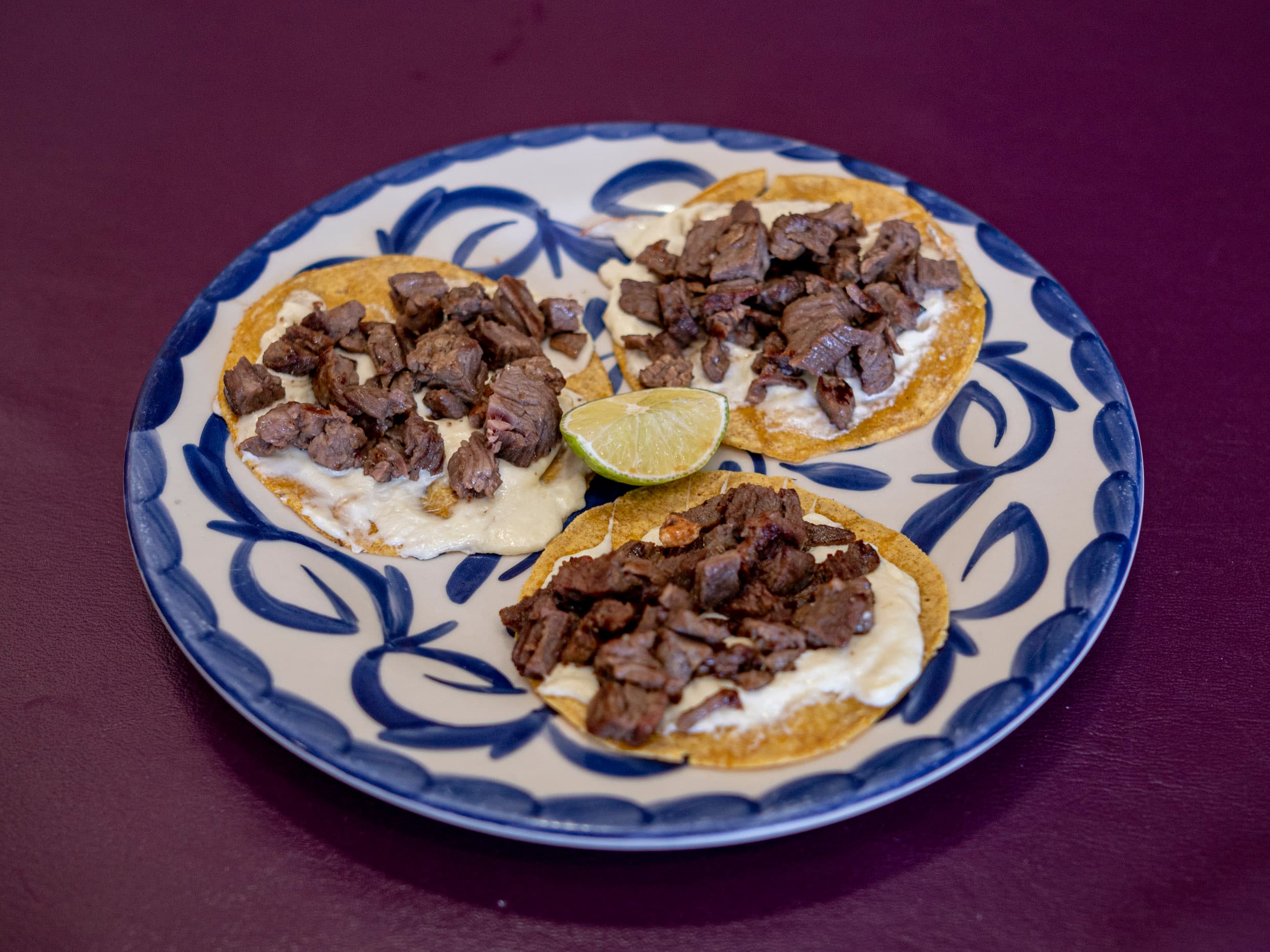 Orden Taco Chico de Arrachera con Queso