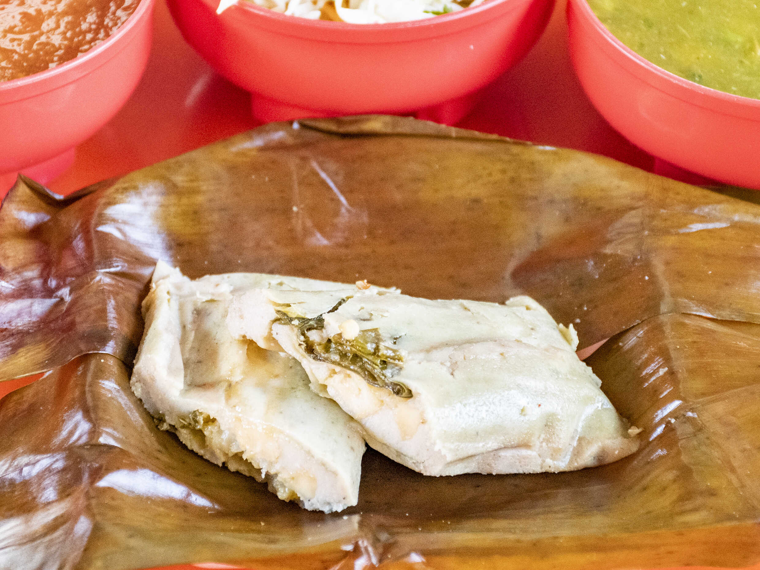 Tamal huasteco Rajas C/queso