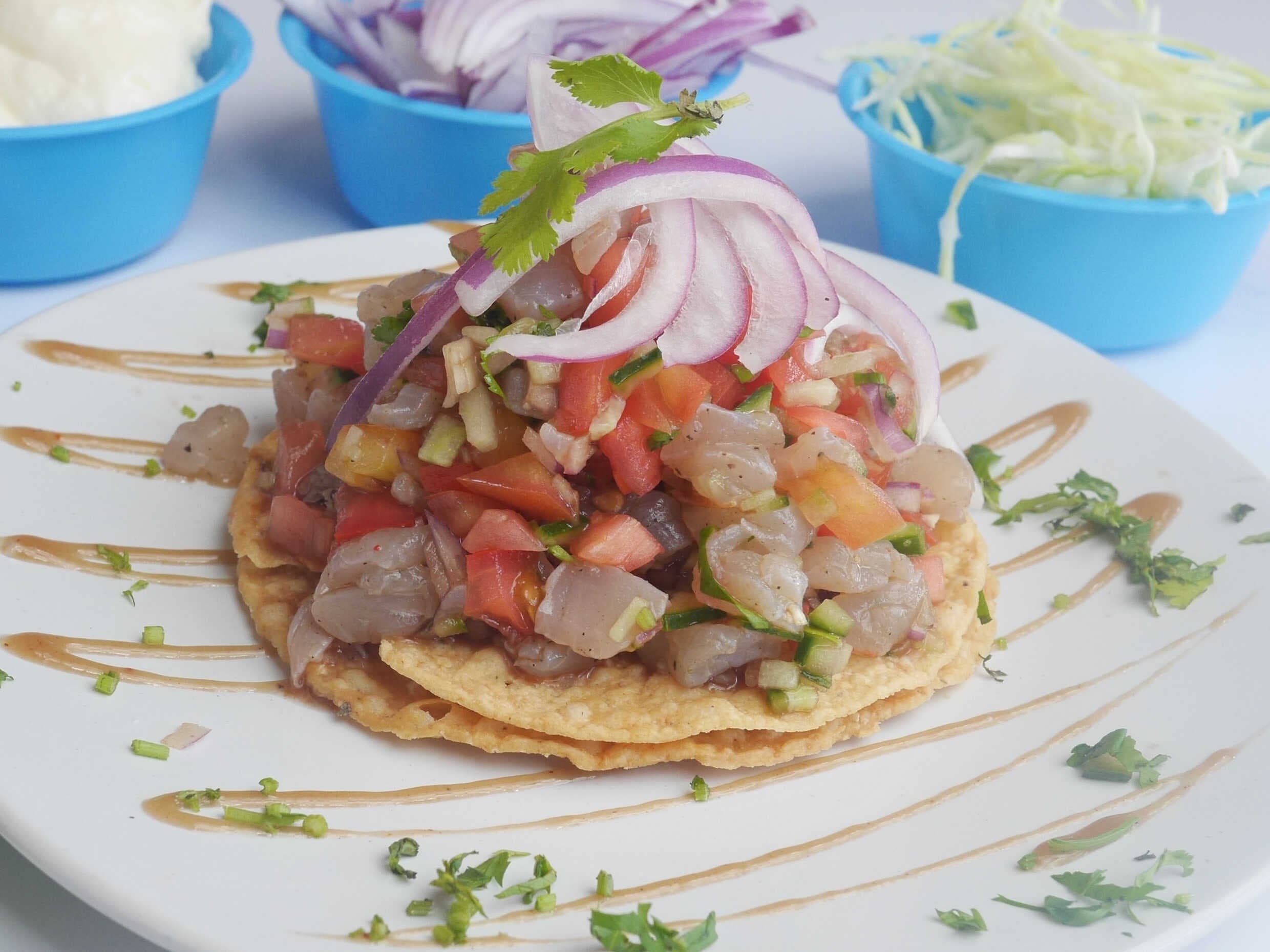 Tostada de Ceviche de Pescado
