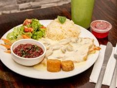 Casado Pollo Salsa Blanca, Postre, Entrada, Bebida