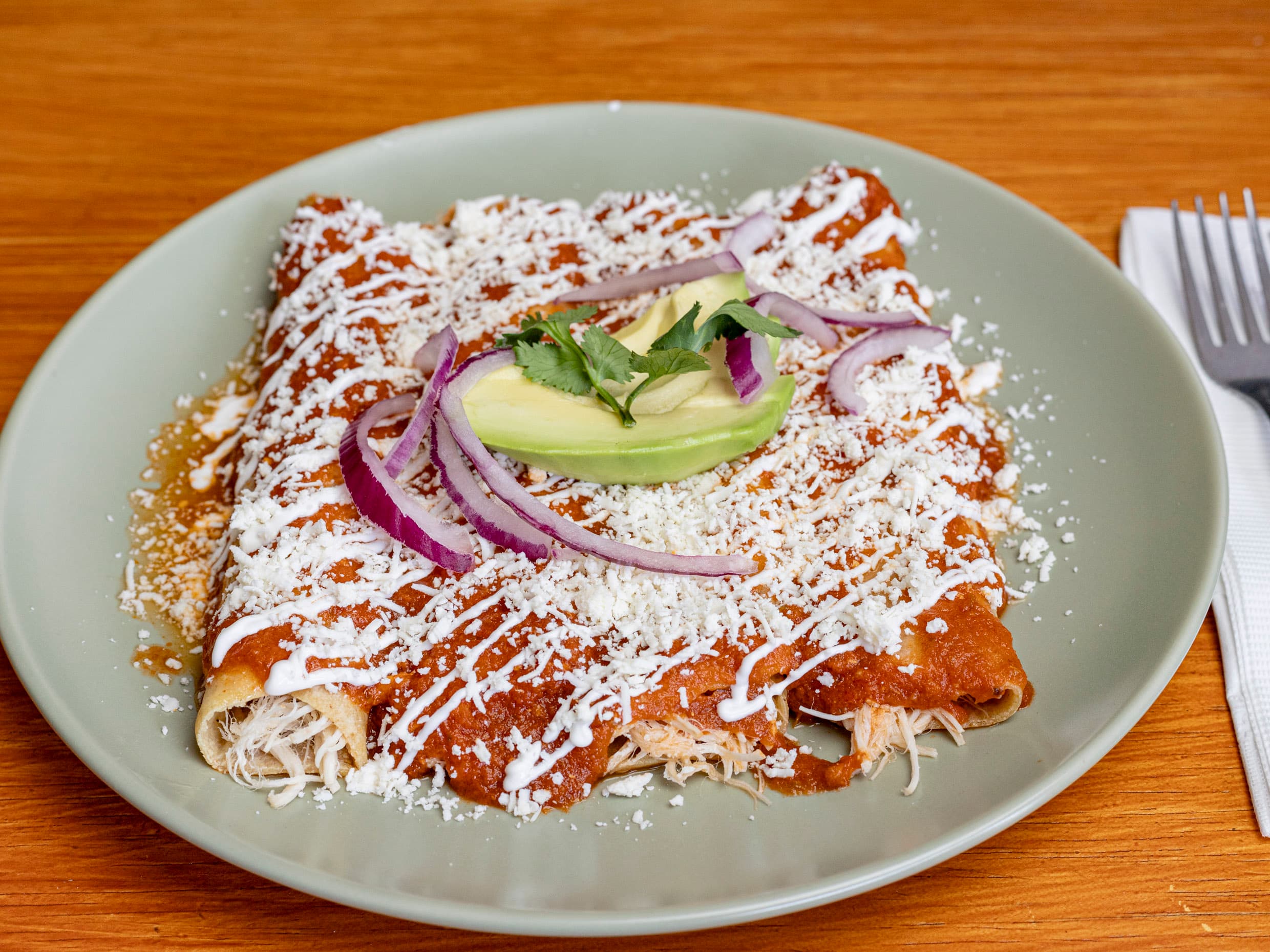 Enchiladas con Pollo