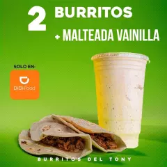 Combo 2 Burritos + Malteada Vainilla CH