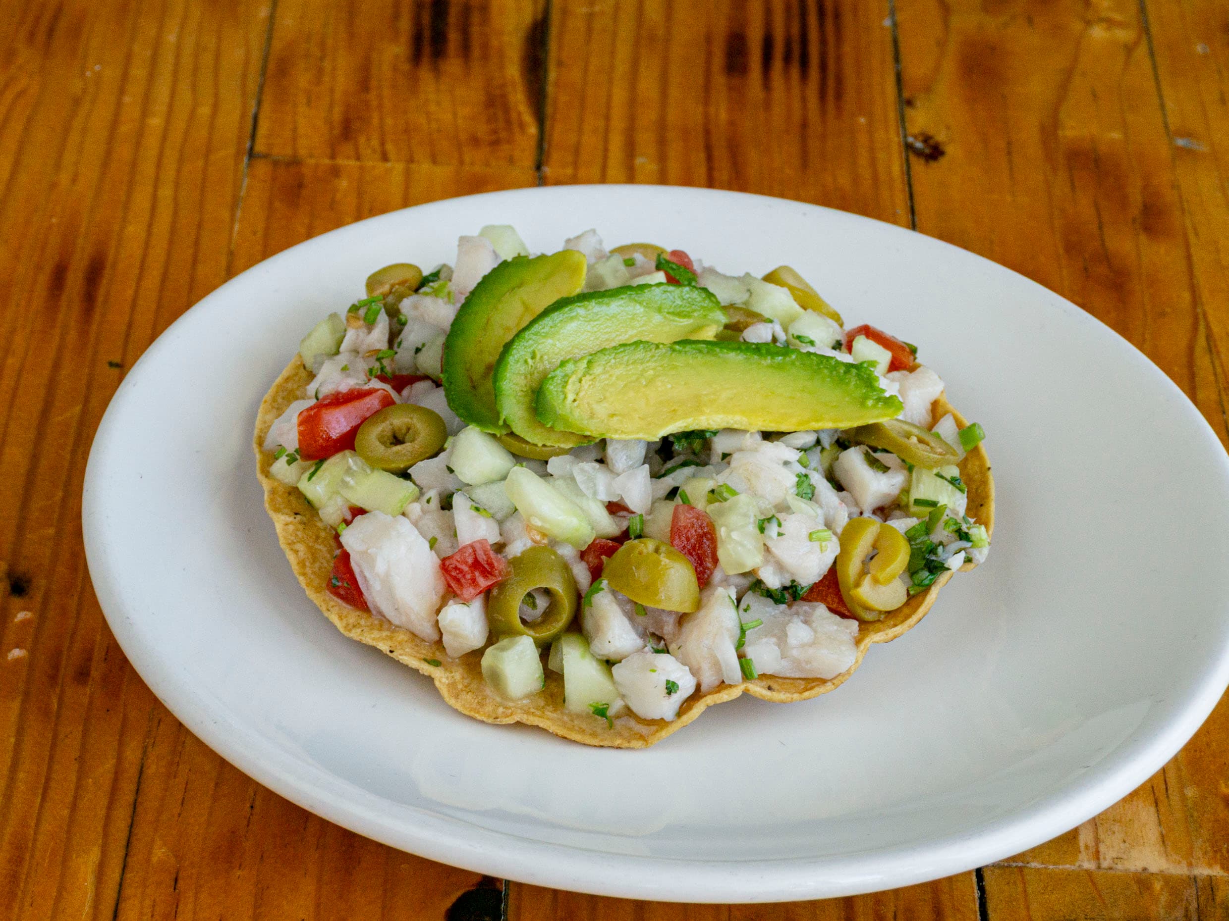 Tostadas de ceviche claro
