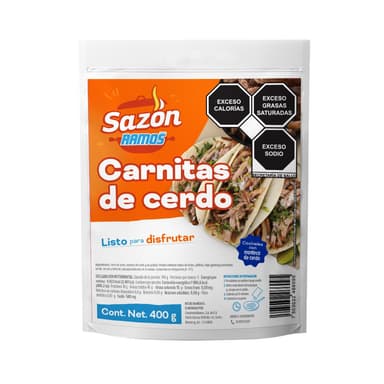 Carnitas de Cerdo 400 Gr (Congeladas)