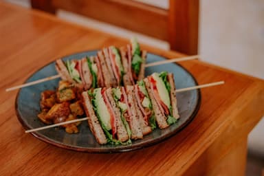 Club sándwich de pavo.