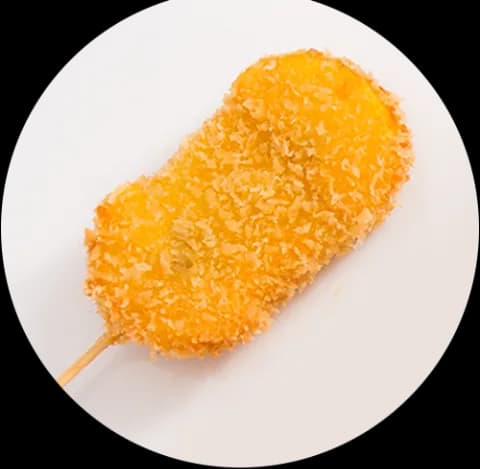 Kushiage de Plátano con Queso Pieza