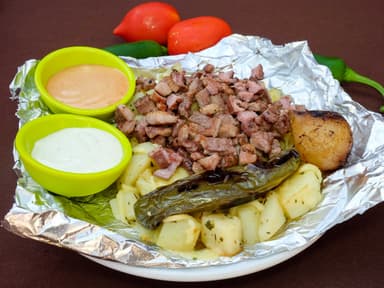 Papa con Arrachera