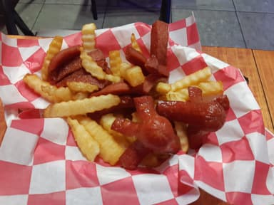 Salchipulpos con Papas