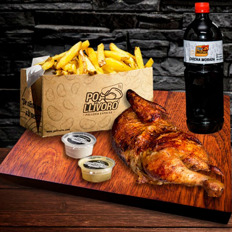 Combo 1/2 Pollo a la Brasa mas Chicha de 1 L