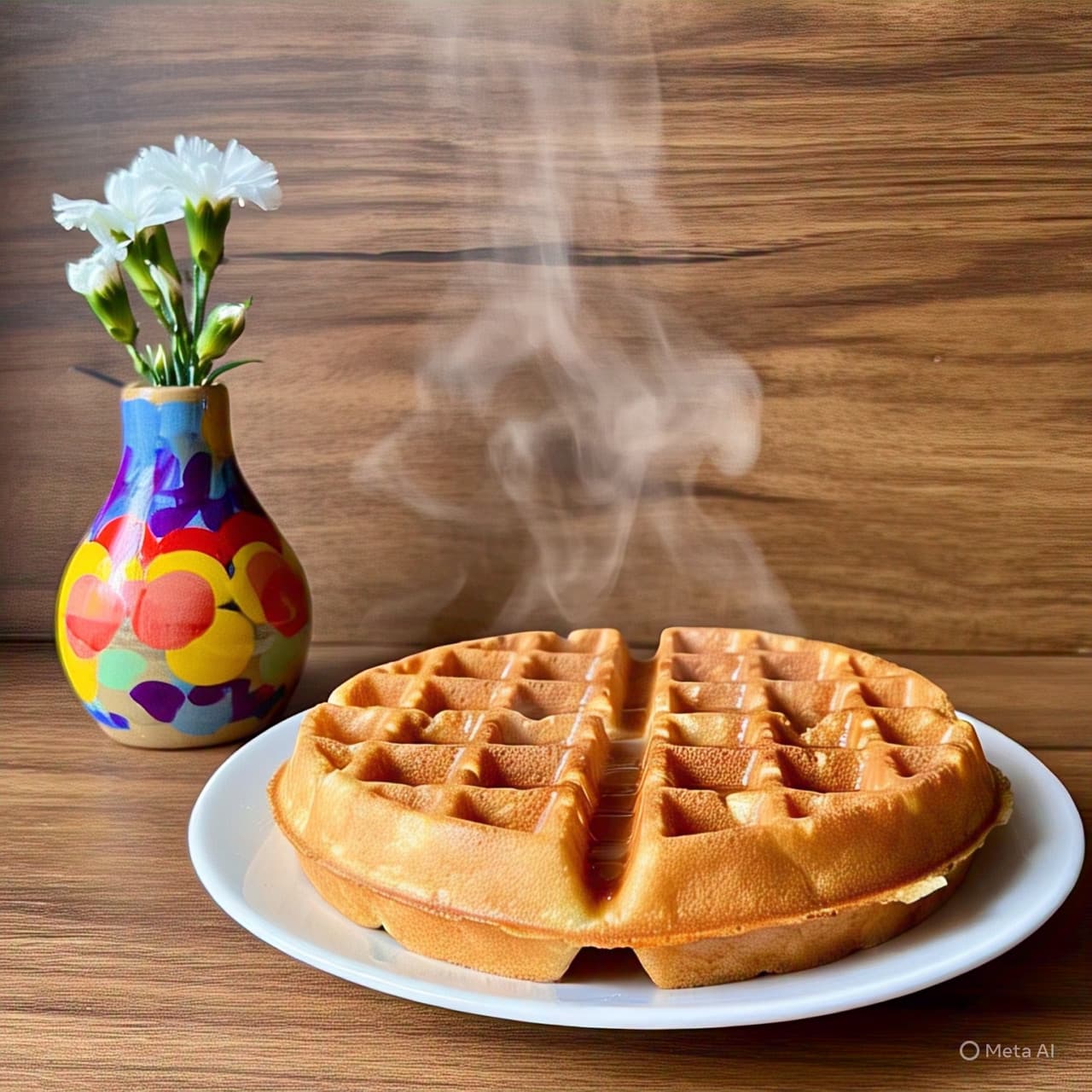 Waffle Arequipe + Smoothie Frutos Amarillos