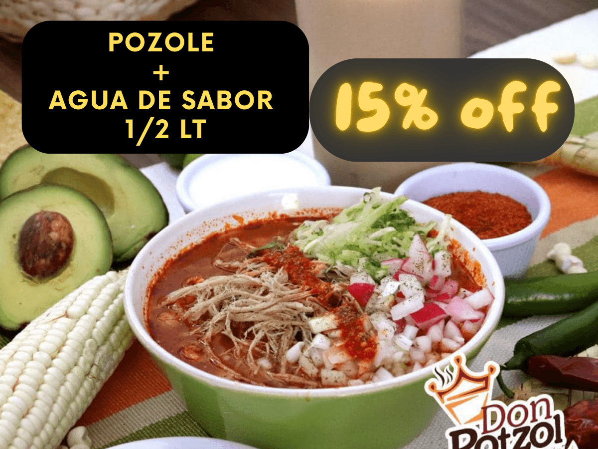 Combo Pozole Grande + Agua de Sabor 1/2 Lt