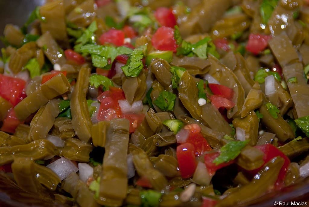 Nopales Guisados con Tomate y Cebolla