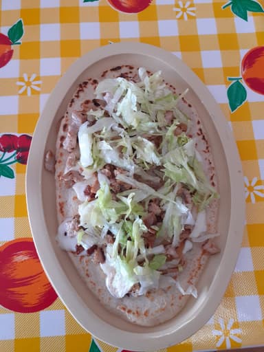 Huarache con Bisteck