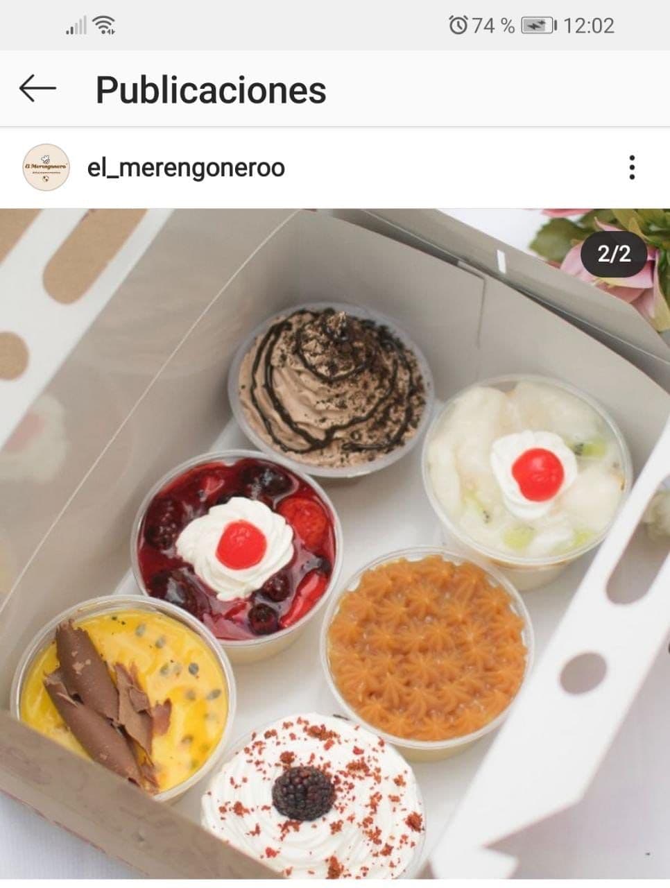 Caja de postres x 6 vasitos