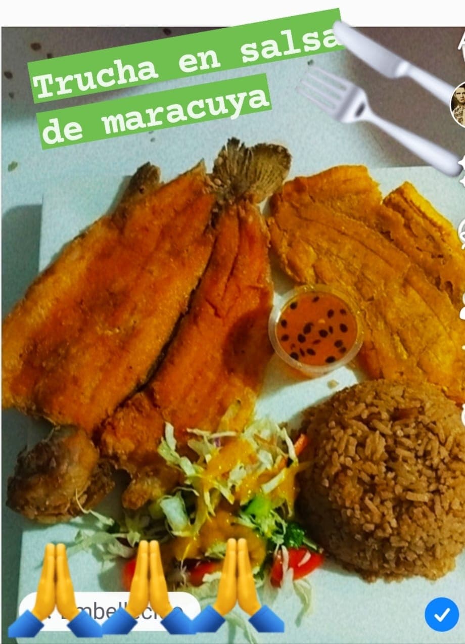 Bandeja Trucha en Salsa