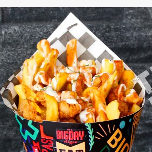 Cono de Papas con Boneless