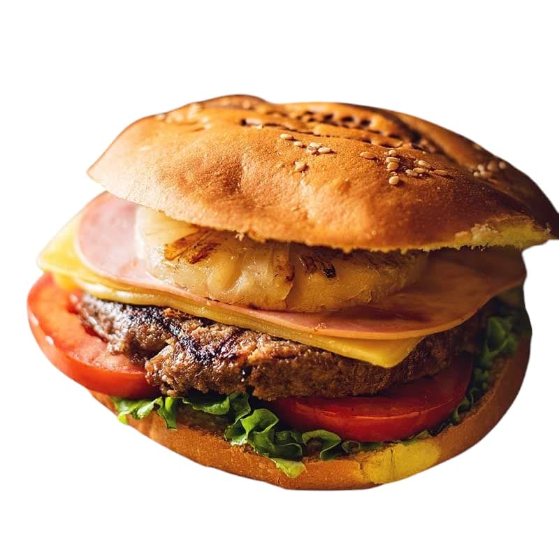 HAMBURGUESA HAWAIANA+ PAPAS