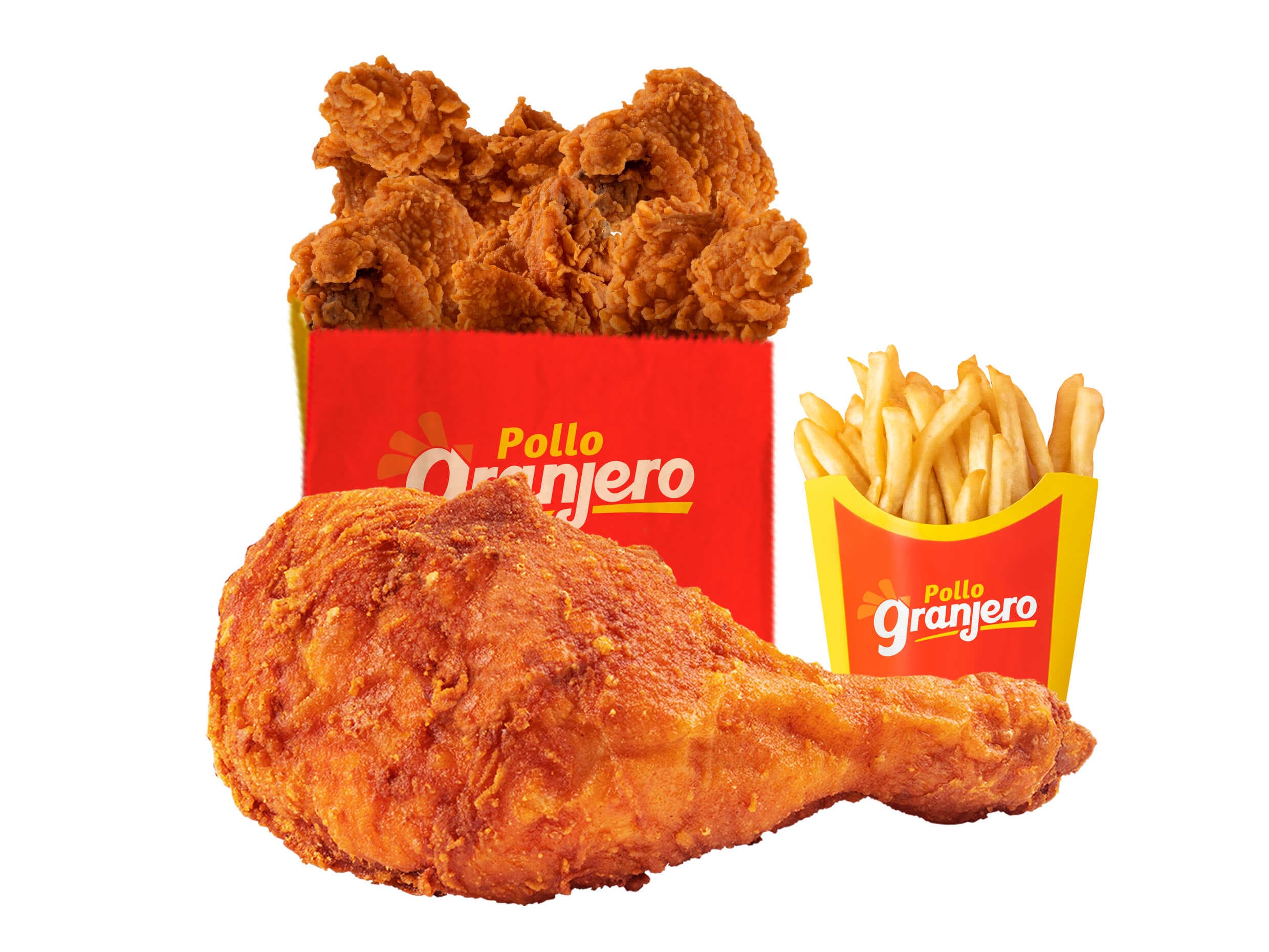 1 Pieza de Pollo + Papas Pequeñas + 5 Crujitrozos