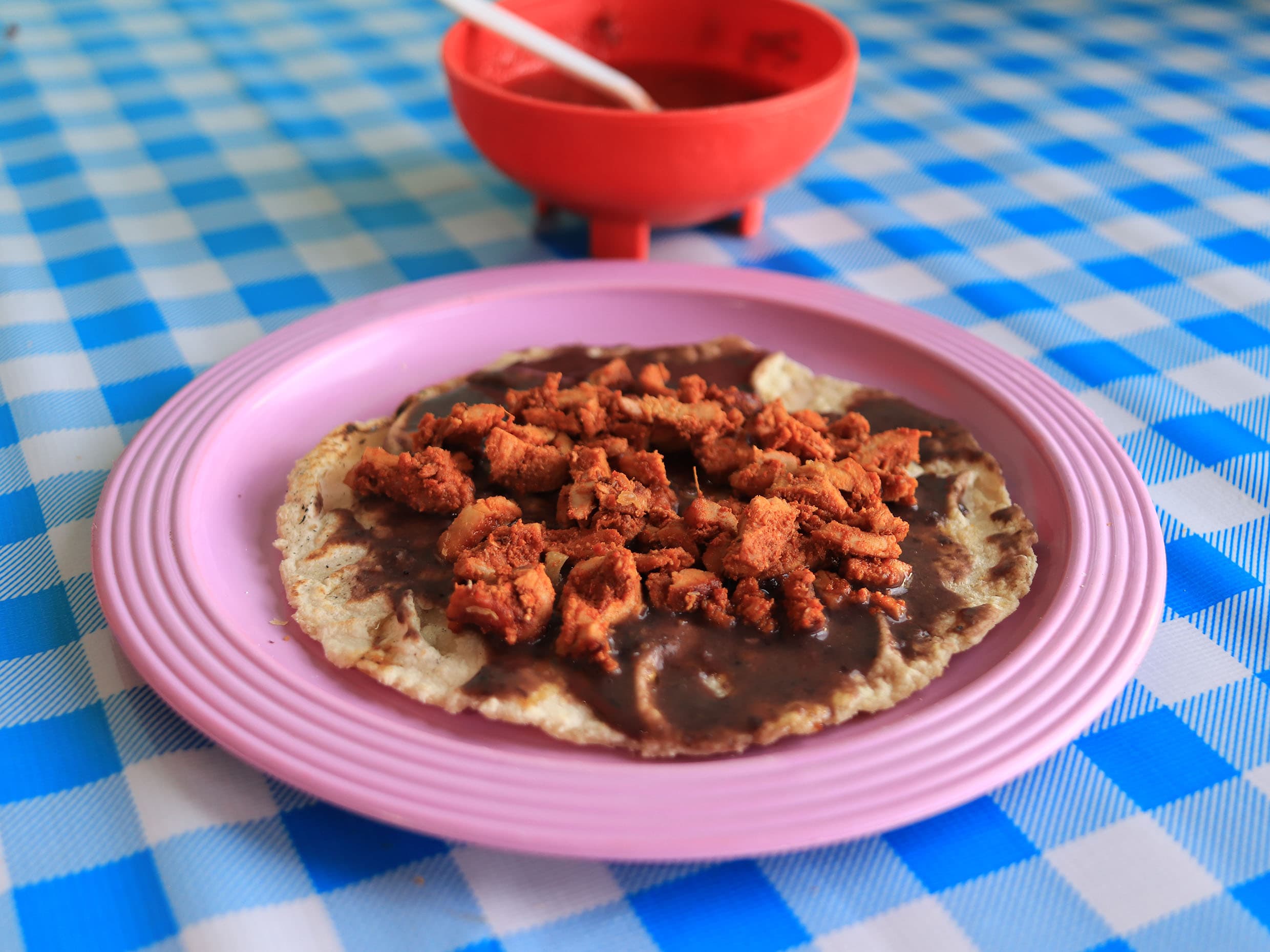 Memelita con Cecina Enchilada