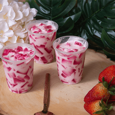 Gelatina de Fresa con Yogurt de Fresa
