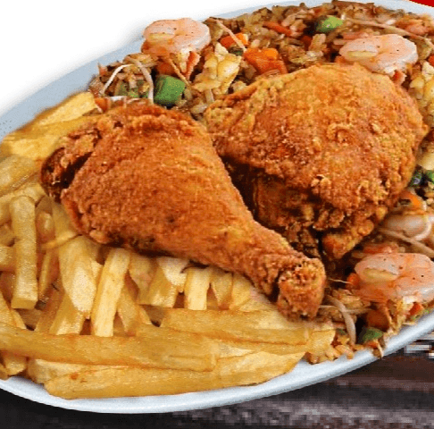 Combo Arroz Chino con 1/4 de Pollo + Bebida