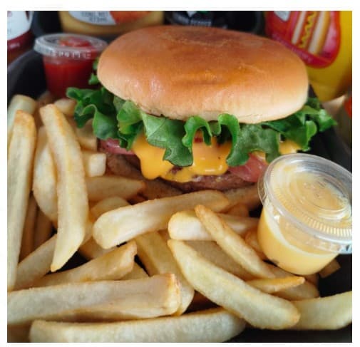 Hamburguesa Brioche con Papas