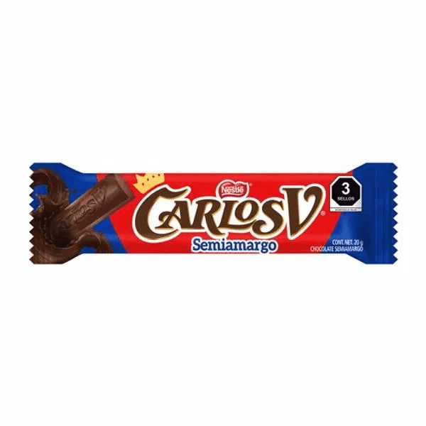 CARLOS V CHOCOLATE SEMIAMARGO 20GR