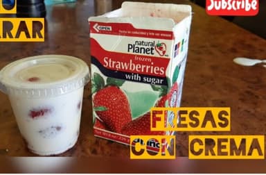 Fresas con Crema 1 Litro