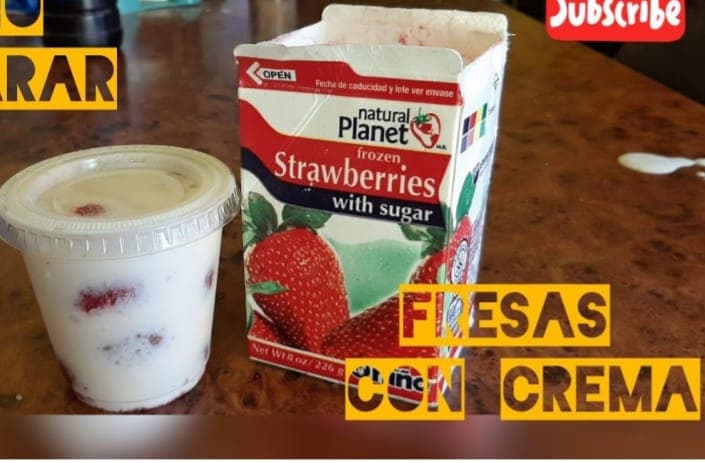Fresas con Crema 1 Litro