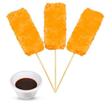 Brochetas Kushiage de Plátano