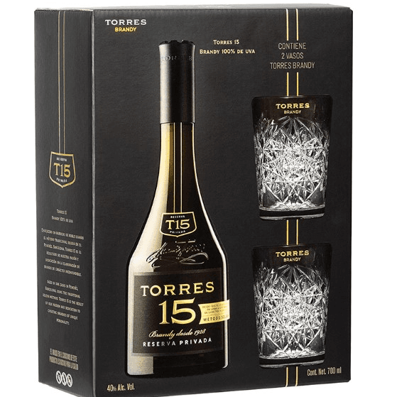 Brandy Esp. Torres 15 .700 C/Vasos