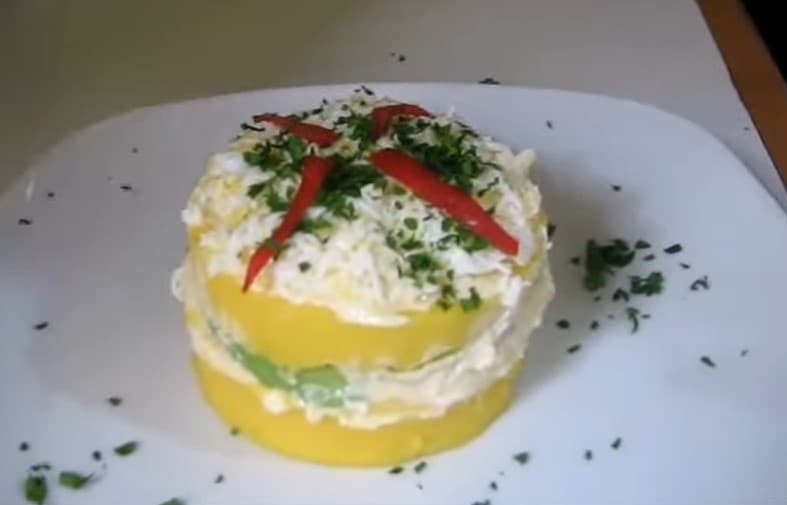 Causa de Pulpa de Cangrejo