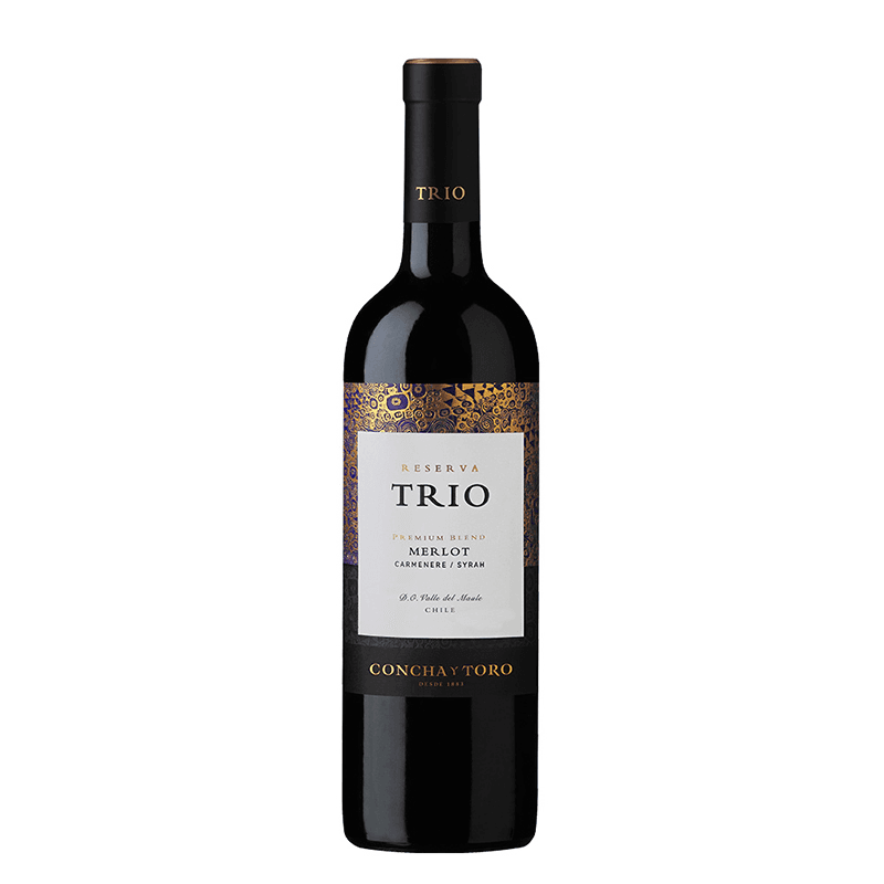 Vino Tinto Trio Concha Y Toro Merlot .750