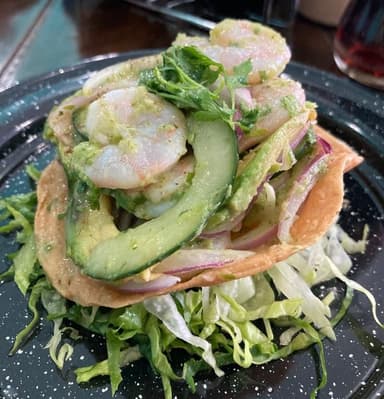 Tostada de Aguachile Verde